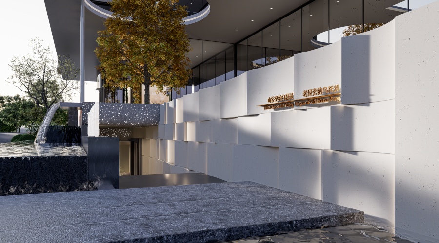 GRC廠家-終南山寨GRC幕墻板構件工程案例