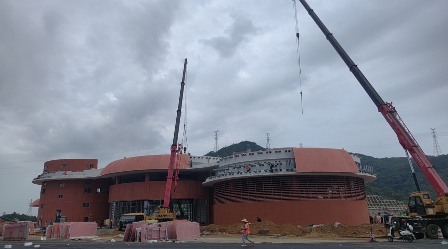 深圳西高速陶河服務區彩色GRC幕墻構件 深圳西高速陶河服務區彩色GRC幕墻構件