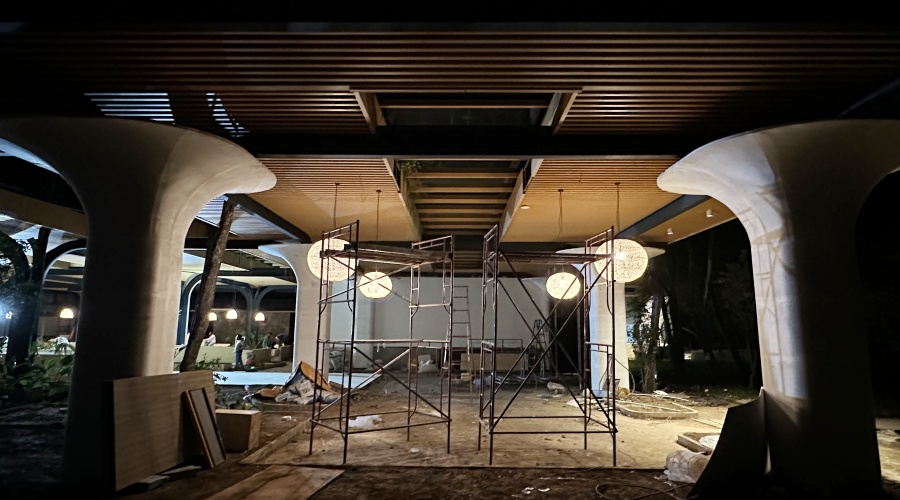 非洲馬賽馬拉酒店GRG柱子的工程案例