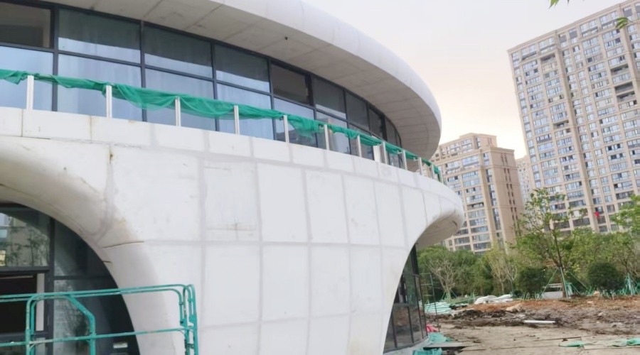 浙江三合項(xiàng)目的UHPC幕墻板工程