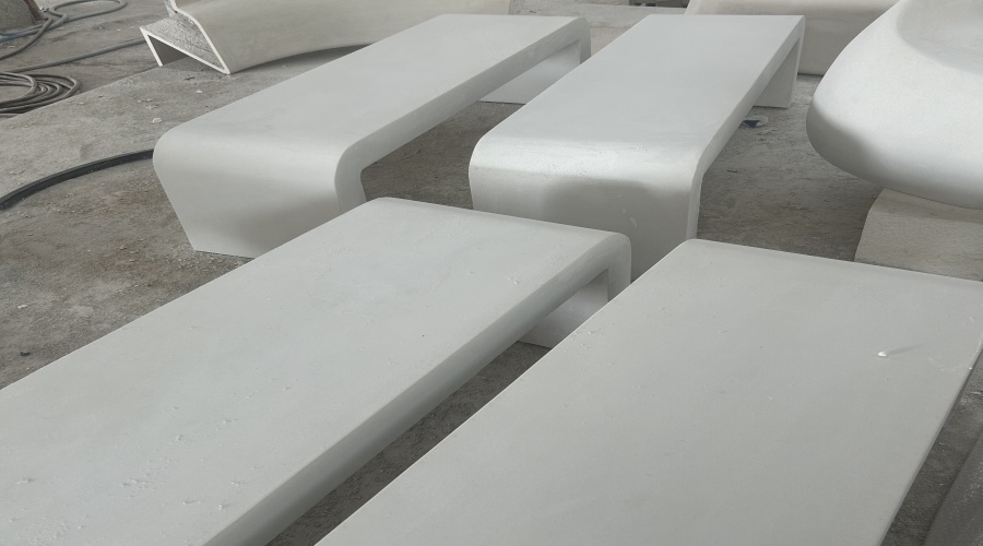 出口韓國長條UHPC坐凳造型工程