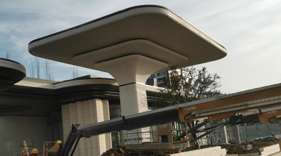 UHPC幕墻板與柱子 UHPC幕墻板與柱子